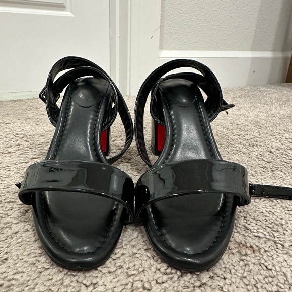 Brand New Black Block Heel with Red Sole - Picture 10 of 10